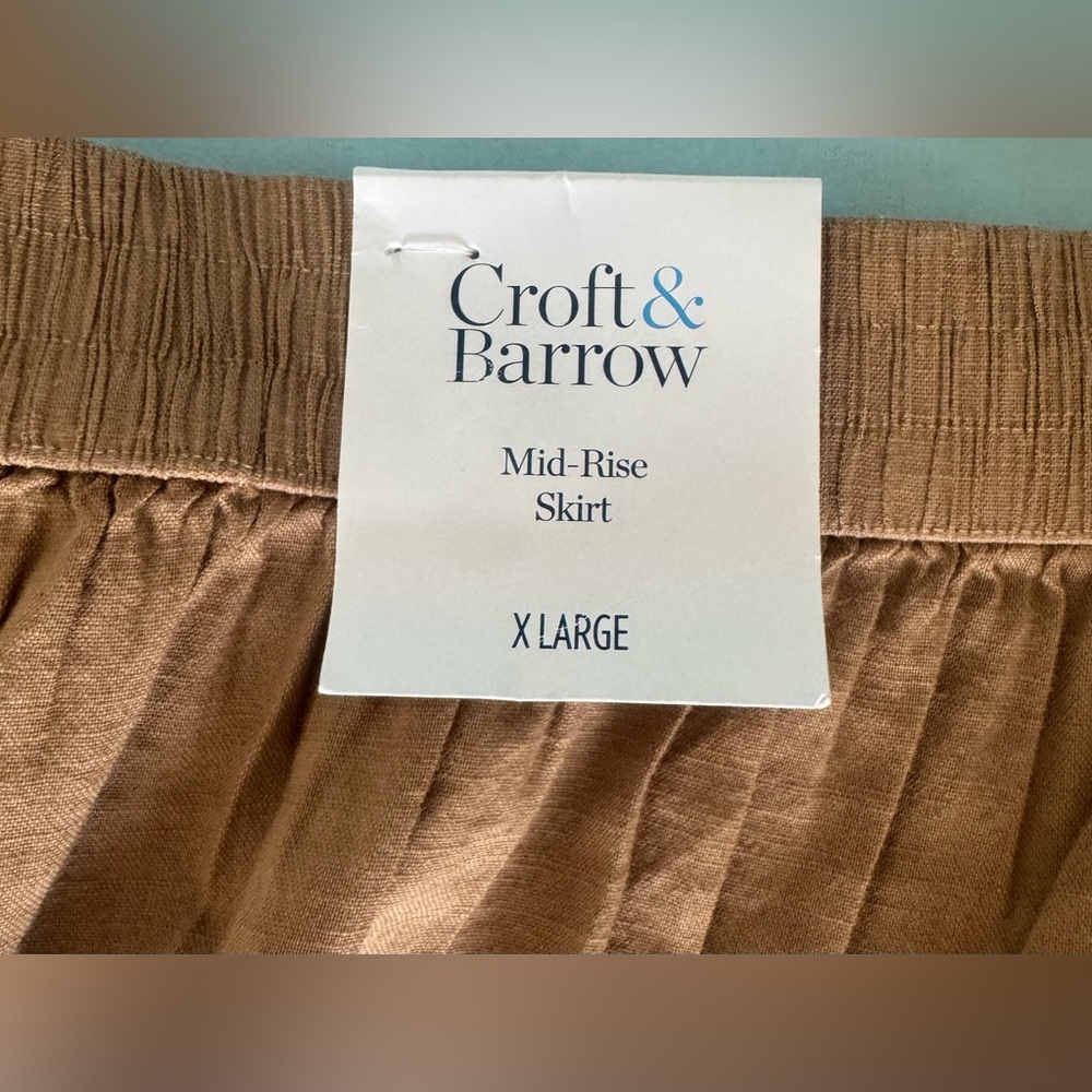 Women's Croft & Barrow Tie-Front Faux Wrap Mid-Rise Skirt - Picture 8 of 11